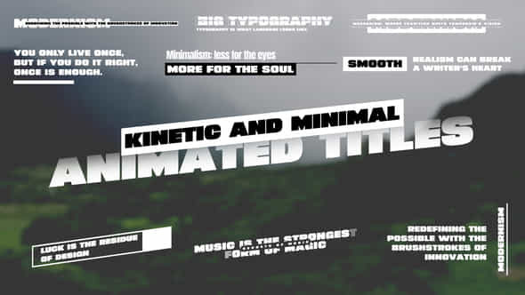 Kinetic Animated Titles - VideoHive 47427862