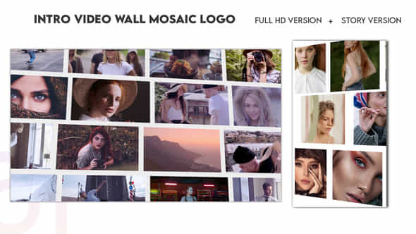 Intro Video Wall Mosaic Logo Reveal For Premiere Pro - VideoHive 37480268