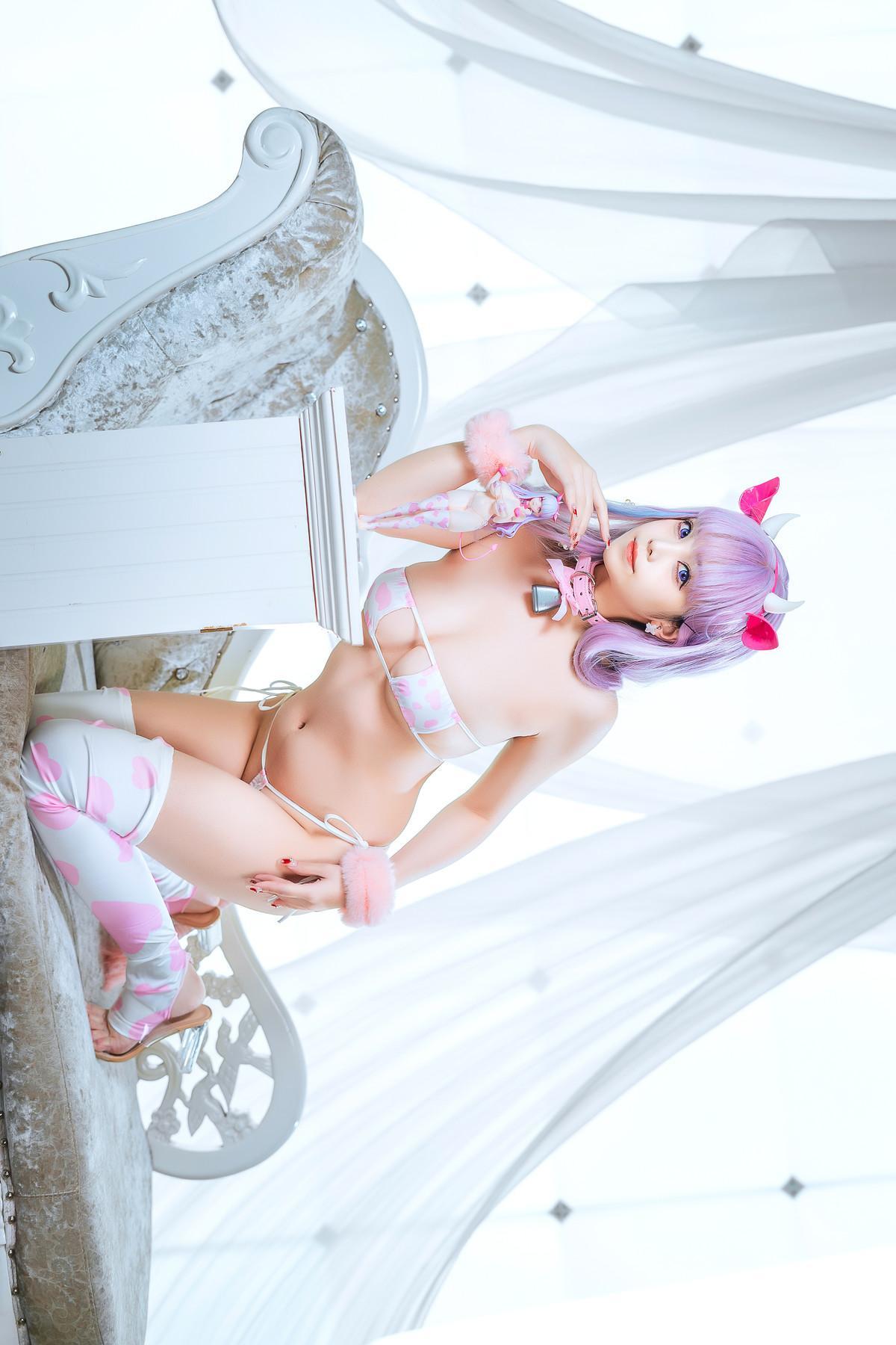 Cosplay 蜜汁猫裘Mizhimaoqiu 普利茅斯 奶牛装ver Set.01(26)