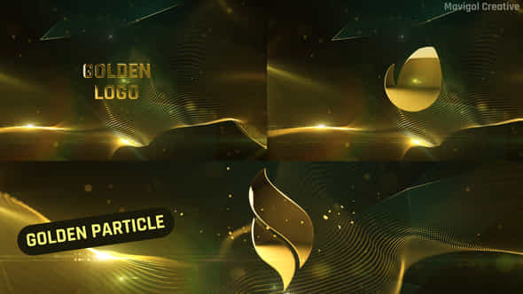 Simple Golden Particle - VideoHive 46591859