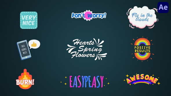 Colorful cartoon titleslower - VideoHive 37663360