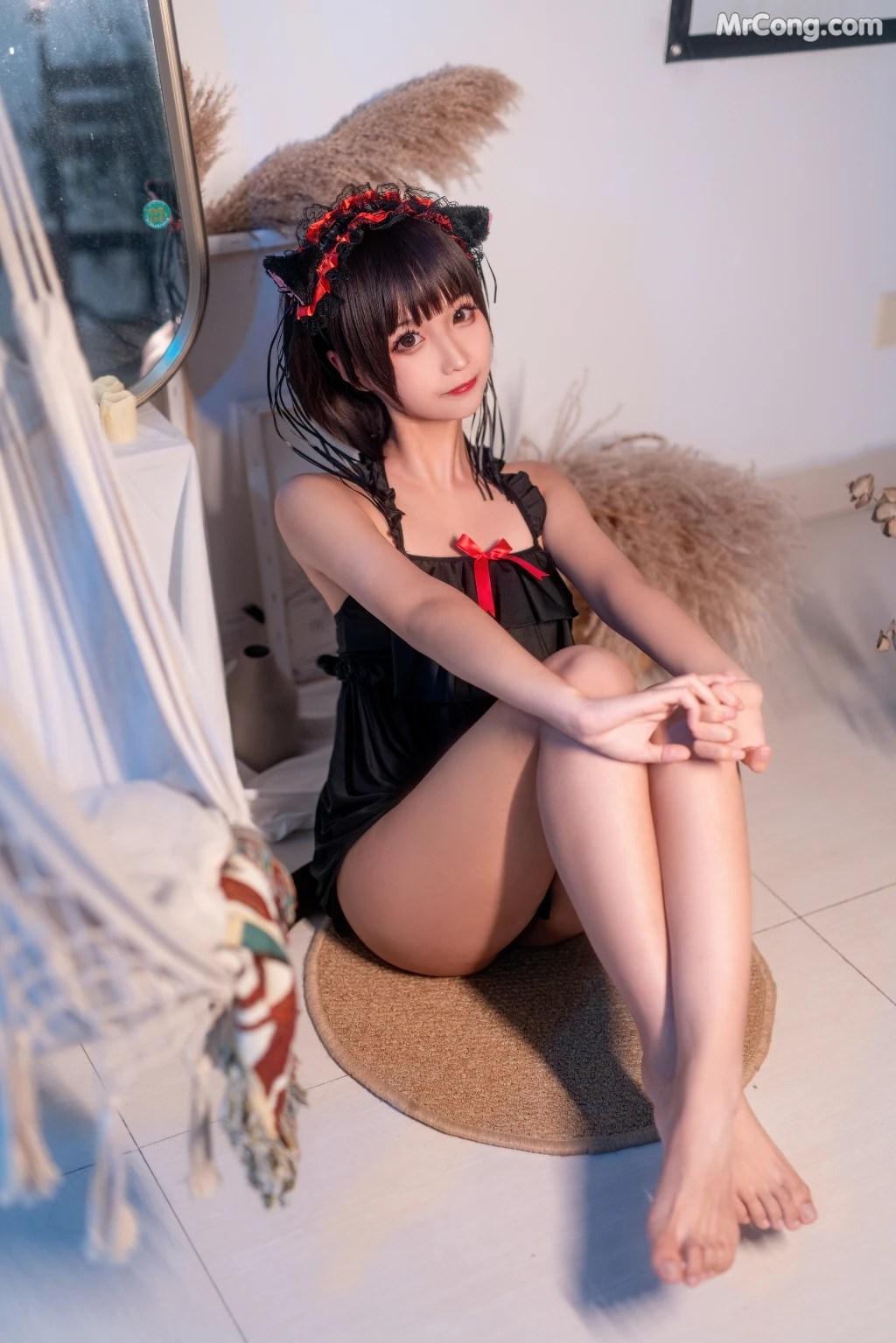 Coser@蠢沫沫 (chunmomo) Vol.053: 黑睡裙 (40 photos)(33)