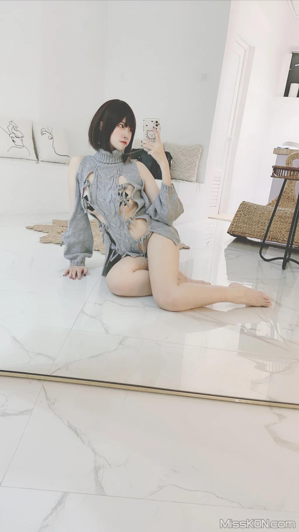 Coser@二佐Nisa: 私房洞洞毛衣 (66 photos )(64)