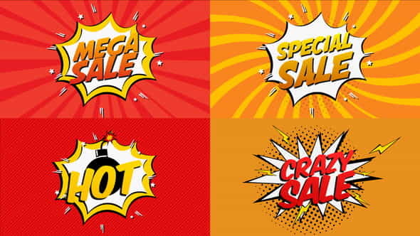 Comic Book Sale Cartoon - VideoHive 21685783