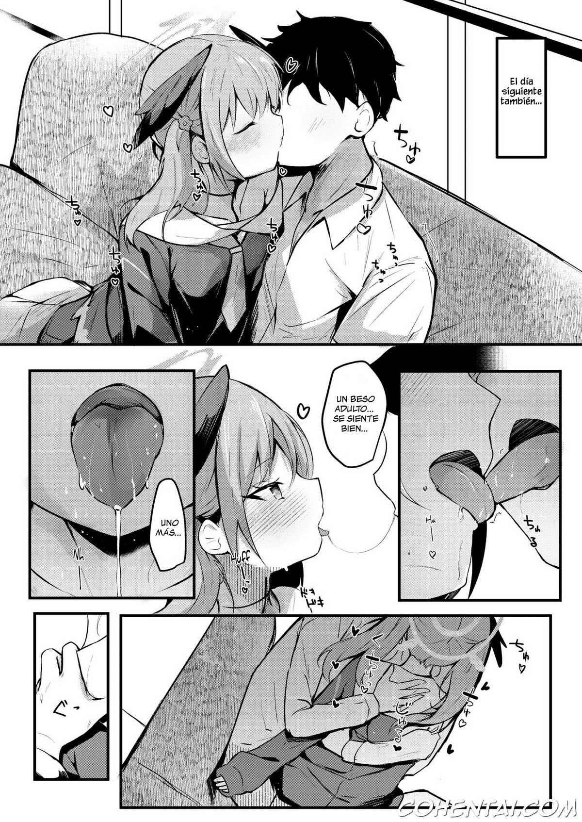 Ecchi nano wa Kinshi!? Koharu to Love Love Jirashi Play (Blue Archive) xxx comics manga porno doujin hentai español sexo 