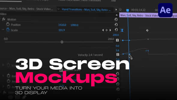 3D Screen Mockups - VideoHive 48356484