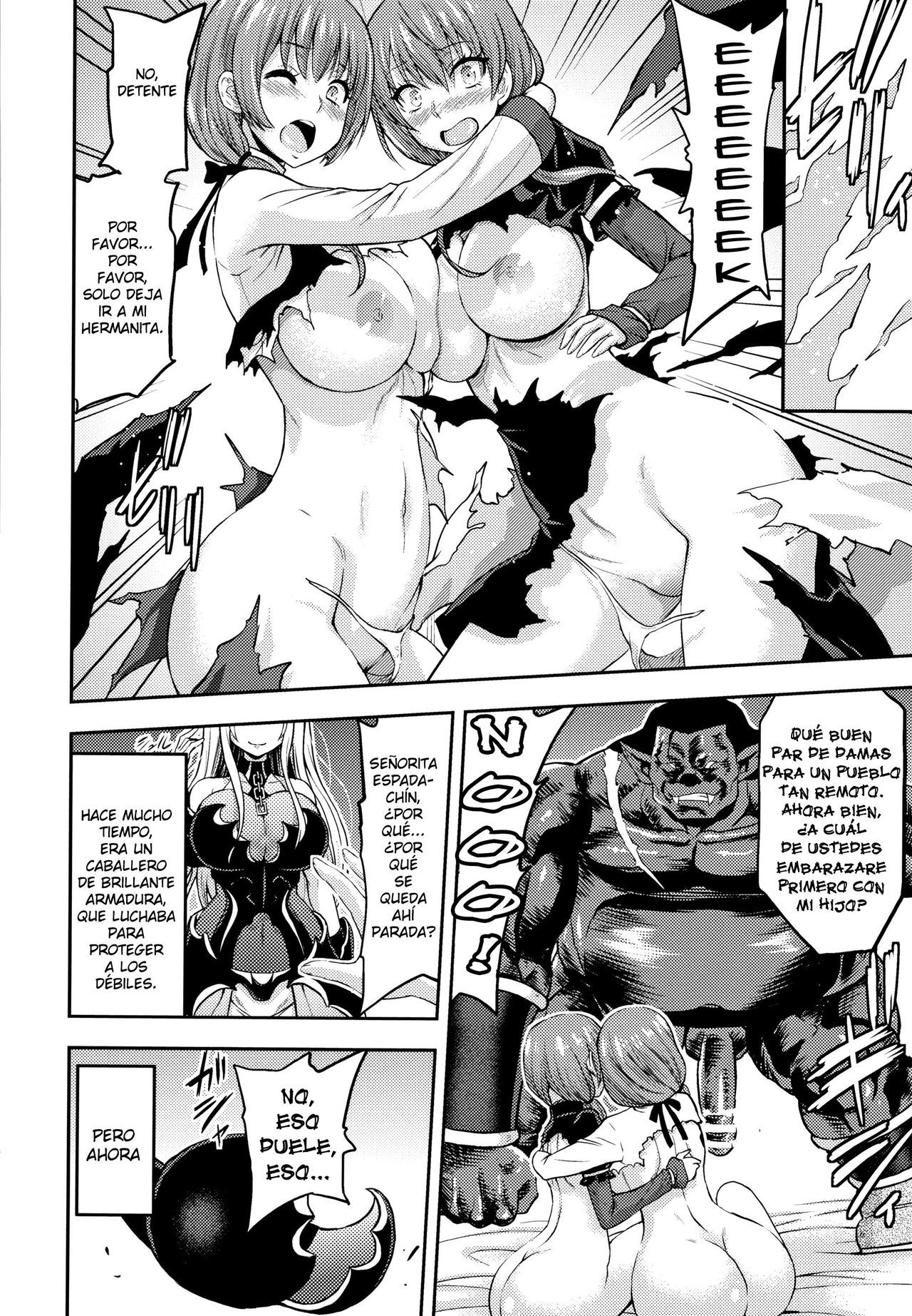 [Yamada Gogogo] Erona -Orc no Inmon ni Okasareta Onna Kishi no Matsuro-  Erona -La Caída de una Hermosa Guerrera Maldecida con la Lasciva Marca de un Orco + Epílogo [Spanish] {meiwow + k