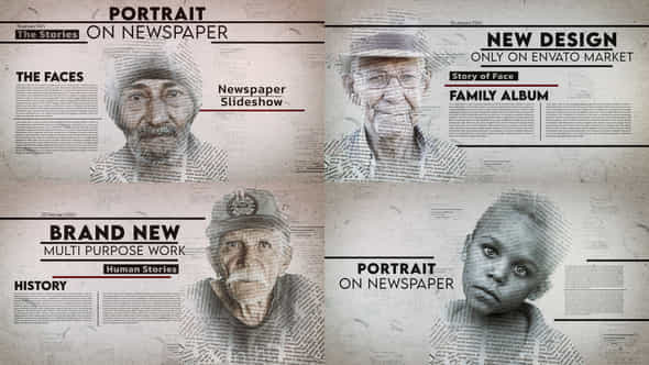 Portrait On Newspaper - VideoHive 50501850