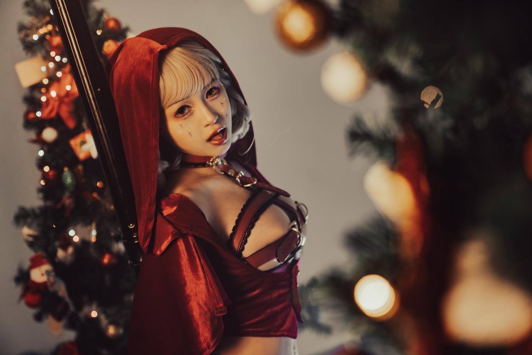 Cosplay 晕崽Zz 圣诞小红帽(23)